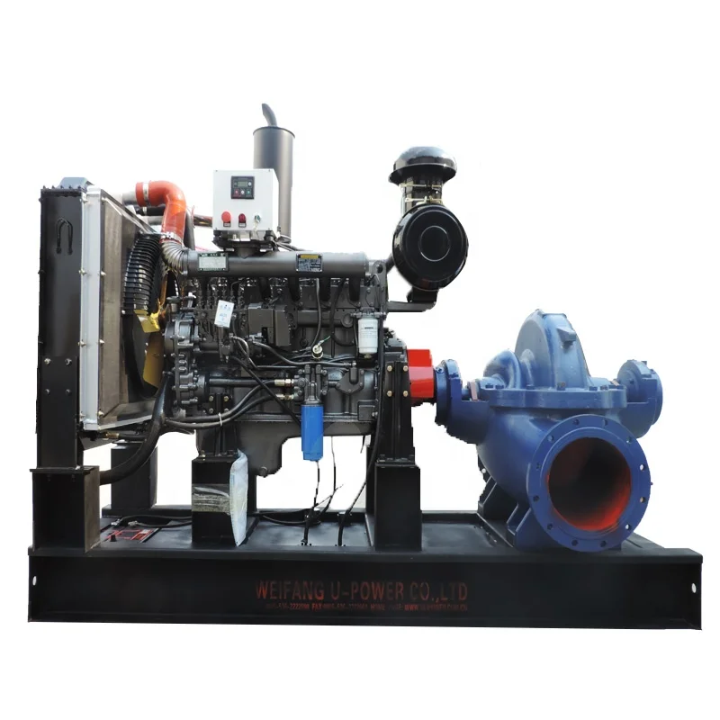 Centrifugal double suction diesel engine water pump 1100 m3/h outflow