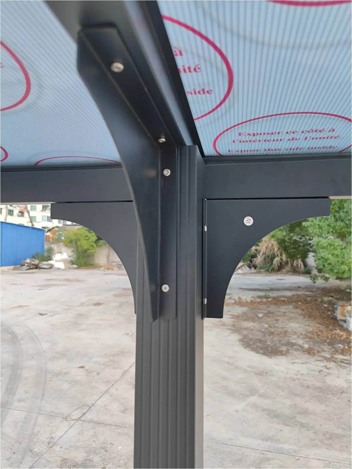 Aluminum Canopy Powder Coated Frame Shade Shelters Carport With Polycarbonate Roof Waterproof and Sunshade Aluminum Carport