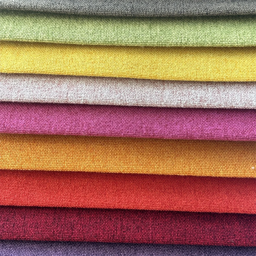 Hot Selling Factory Price Linen Fabric for Armchair Home Design Interiors Loveseat Ottoman Fabrics Z441 Dew