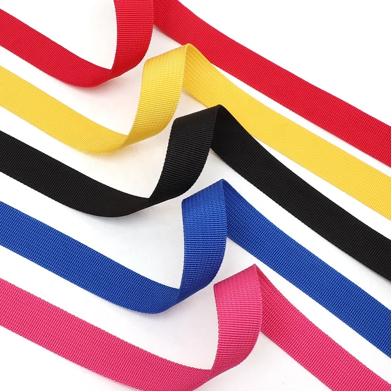 custom colorful Color Organic Cotton Canvas Webbing I inch 2inch 32mm38mm 50mm Polyester Cotton Webbing for Bag Strap