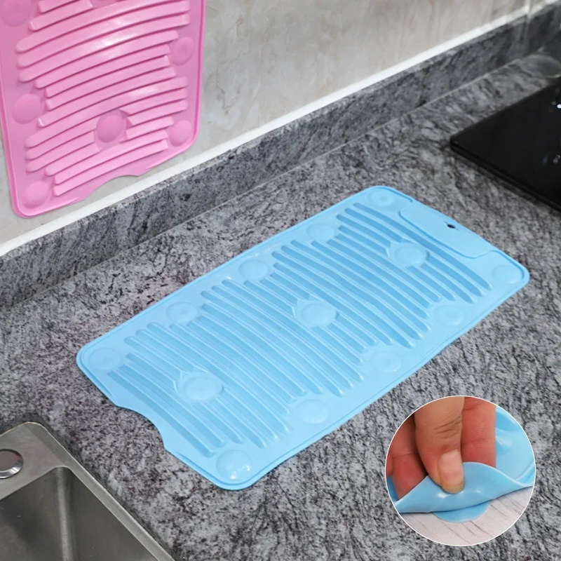 Silicoco Washboard for Laundry Hand Washing Silicone Mini Washing Board Silicone Scrubboards