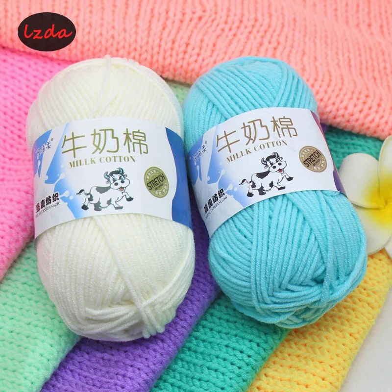 50g/Skeins Milk Cotton Yarn 5 ply / Soft And Warm DIY Cotton Knitting Yarn / Baby Wool Handmade Crochet Yarn Milk Cotton 5ply