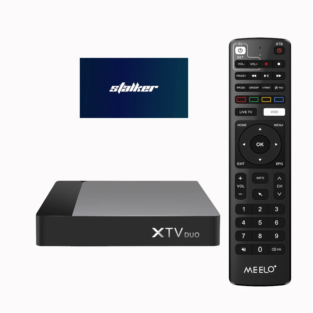 Приемник Xtv Duo Stalker IPTV Amlogic S905W2 2 + 16GB 4K OTT Tivione Promax Android11 Нидерландская немецкая смарт-ТВ-приставка