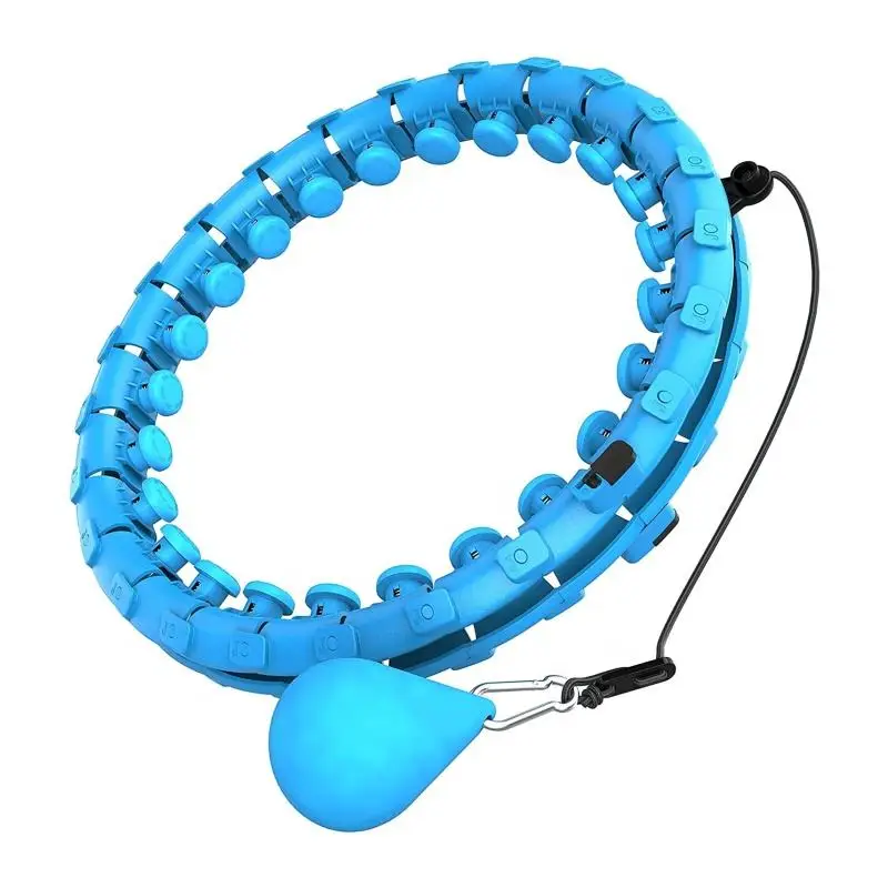 Waist Massage Weighted Hula Hoops 24 Knots Detachable Adjustable Fitness Smart Hula Ring Hoop
