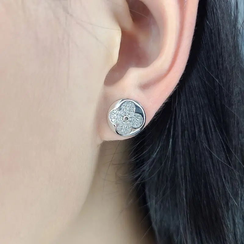 Earings luxury cc sterling silver pearl statement earrings women