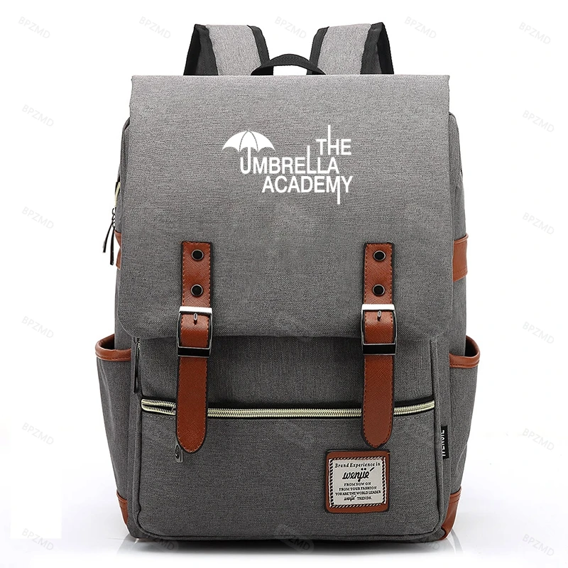 New The Umbrella Academy USB Backpack Women Men Teenager School Bag Women USB Travel Rucksack Large Mochila Escolar