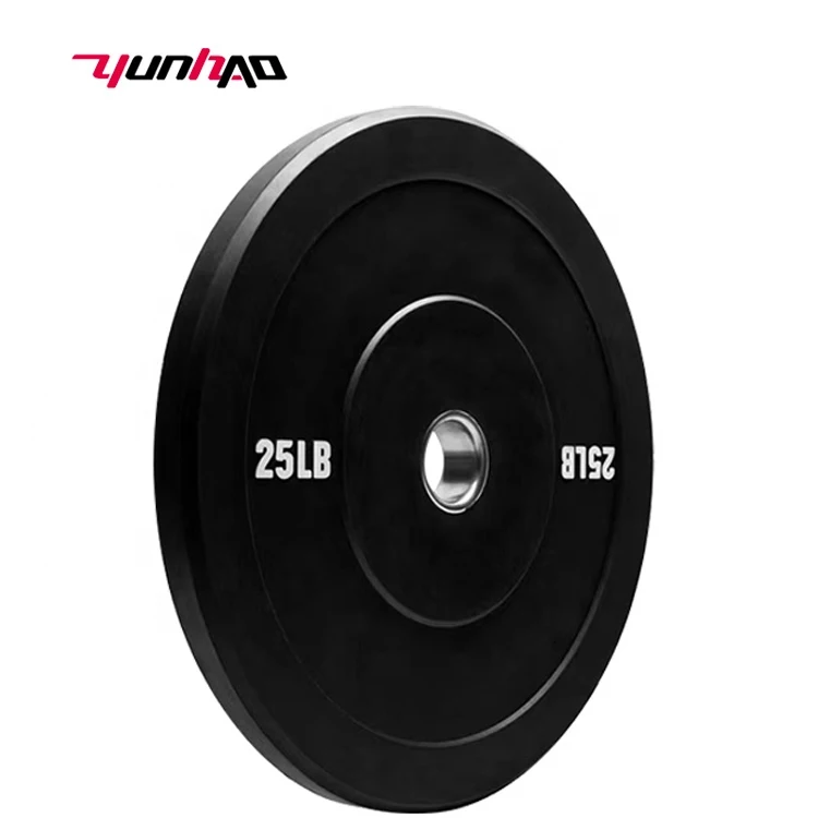 YC Hot Sale Wholesale Gym Custom Logo Rubber Bumper Barbell Weight Plate For Power Training
