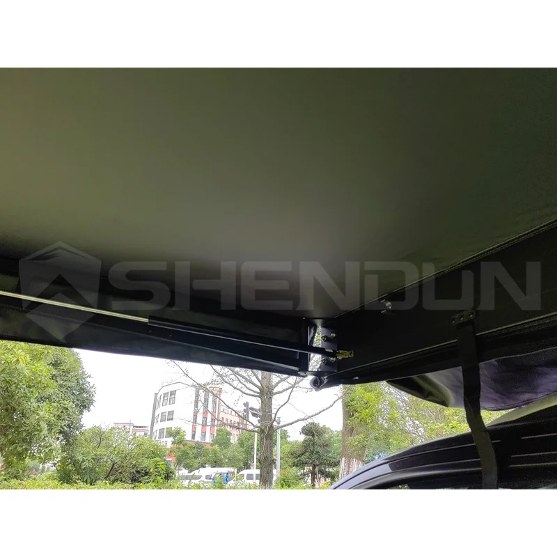 Outdoor camping 4wd foldable truck vehicle open high quality push- pull folding car roof fast open freestanding car side awning