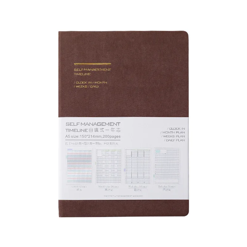 2024 A5 Thread Binding Cloth Cover Personal Diary Undated Daily Planner Desk Calendar To Do List Notebook Weekly Daily Journal