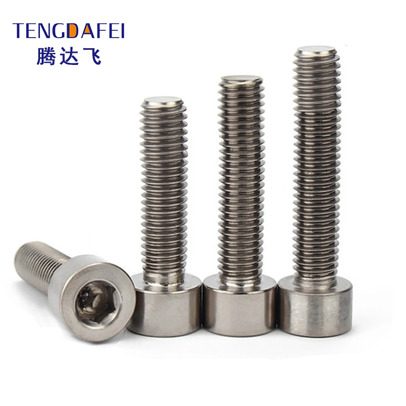 Titanium screw bolts pure titanium DIN cup head inner hexagon titanium screw M3M4M5M6M8M10