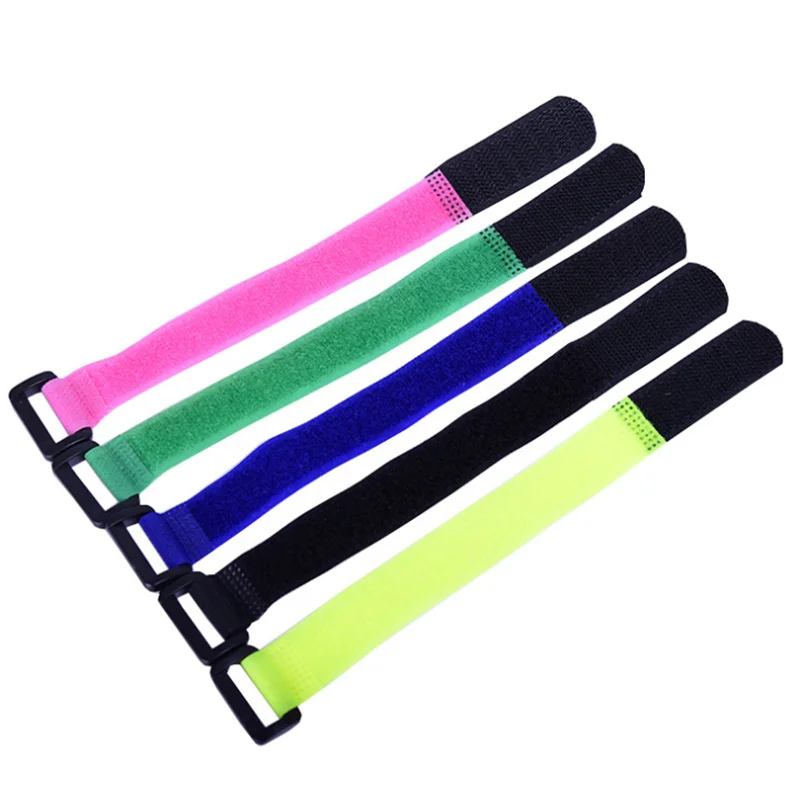 Reusable Custom Logo Hook And Loop Cable Tie Cinch Buckle Strap