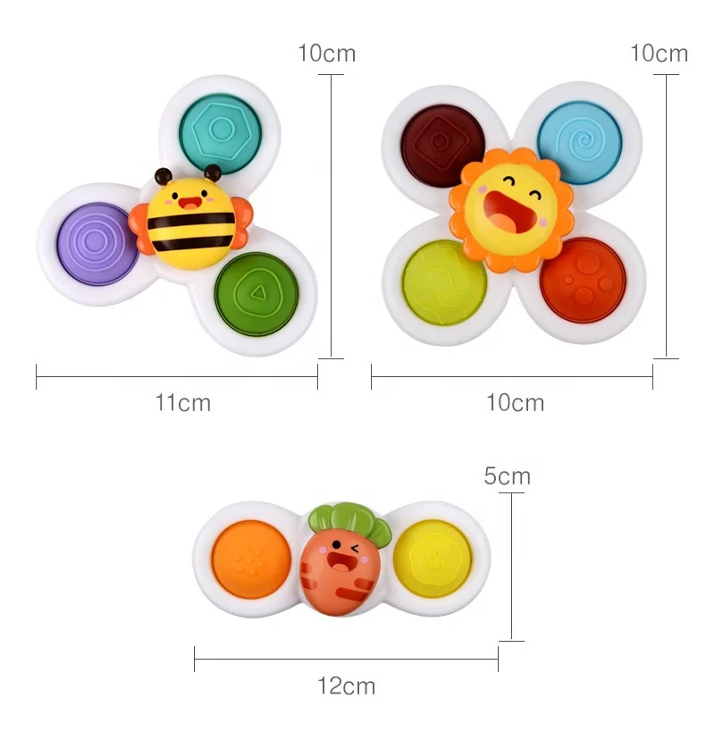 Amazon hot selling cartoon sucker fingertips turn music fidget sensory toys kids educational toys fidget toys set