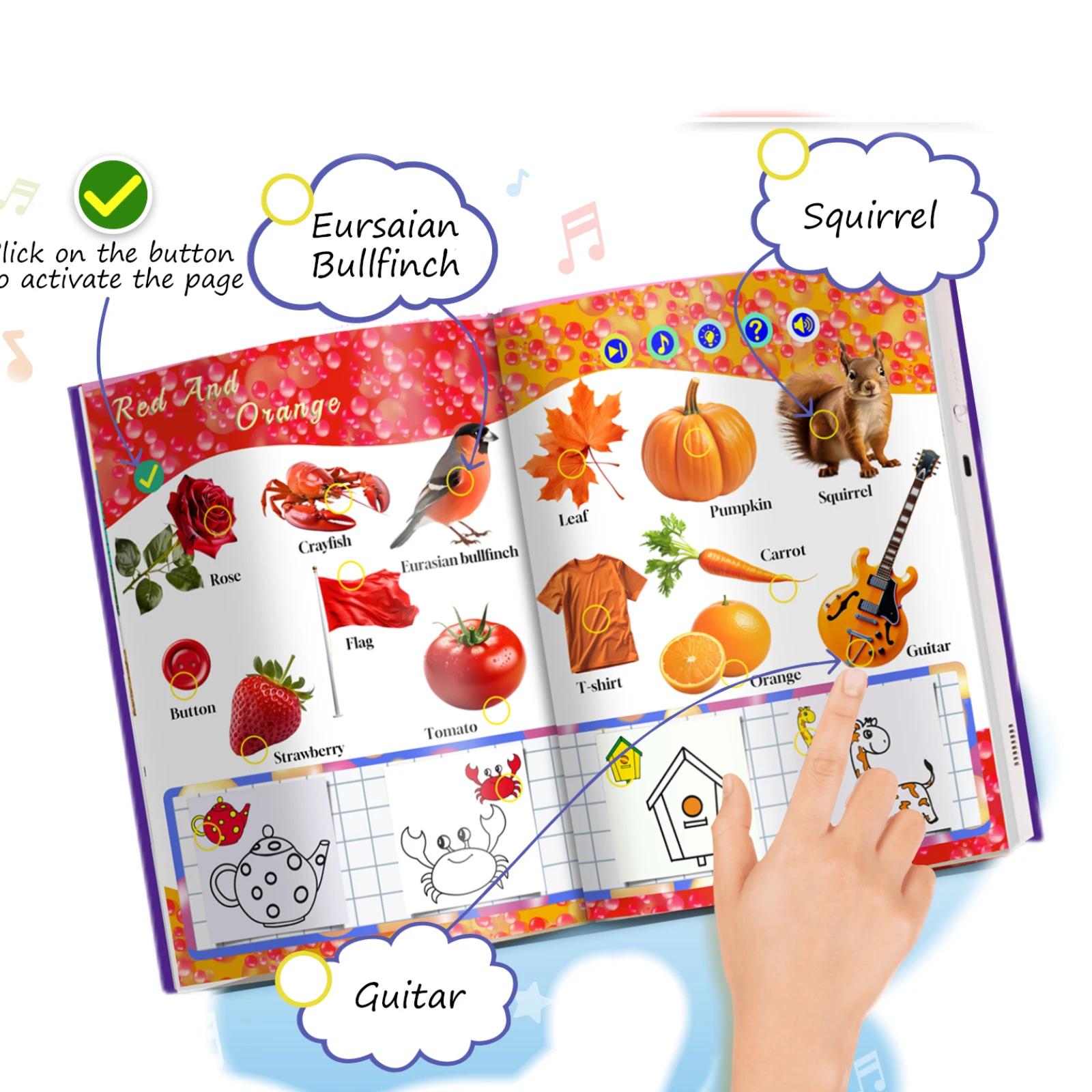 Montessori Toys Touch Y Book English Learning Machine Study Sound E Book Reader for Kids talking book