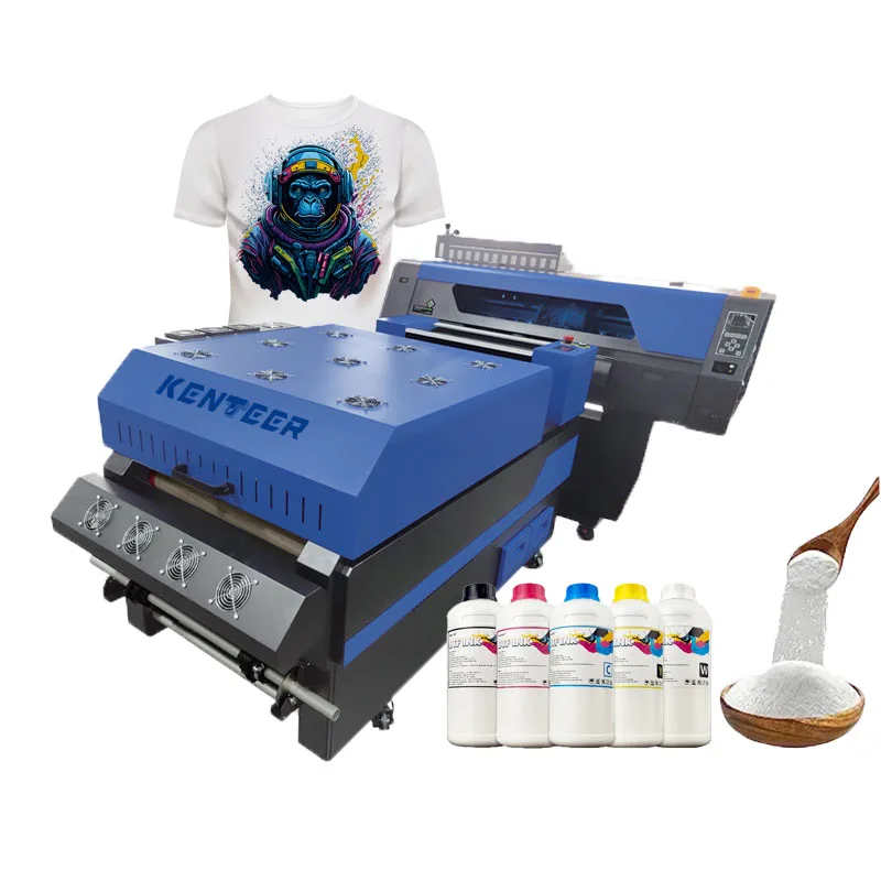 A2 Dtf Printer 60cm Large Format Direct To Film Transfer Printing Machine DTF Printer two-head dtf printer with powder machine