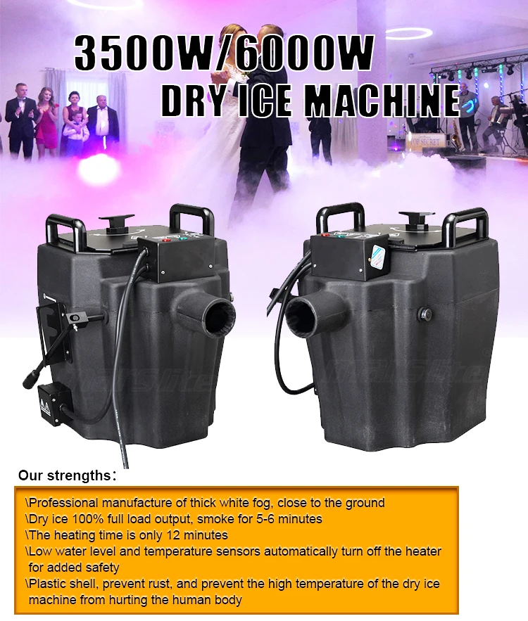 3500w 6000w Dry Ice Fog Machine Wedding Stage Party Low Lying Fog Machine Smoke Low Fog Machine 6000w