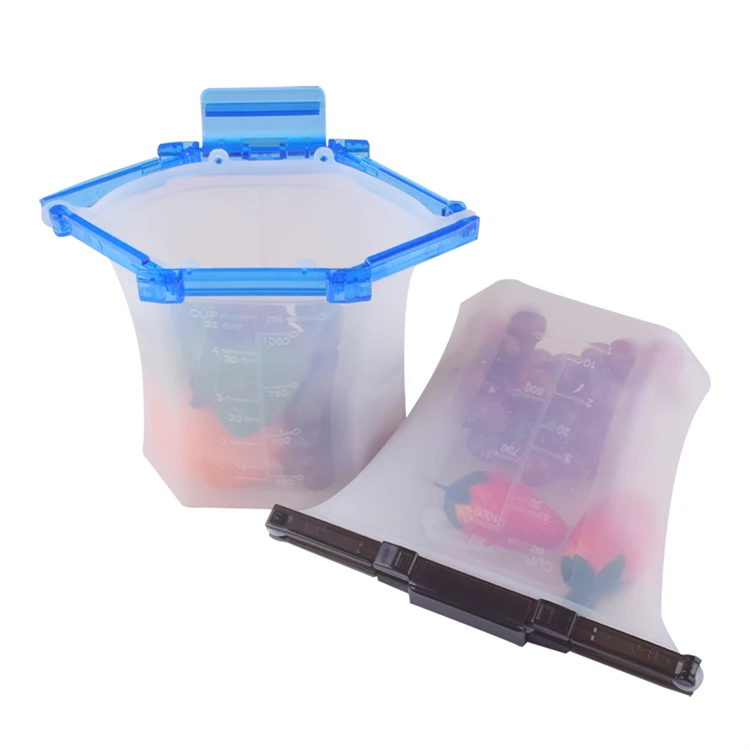 Newest Vacuum Reusable Silicone Food Storage Bag