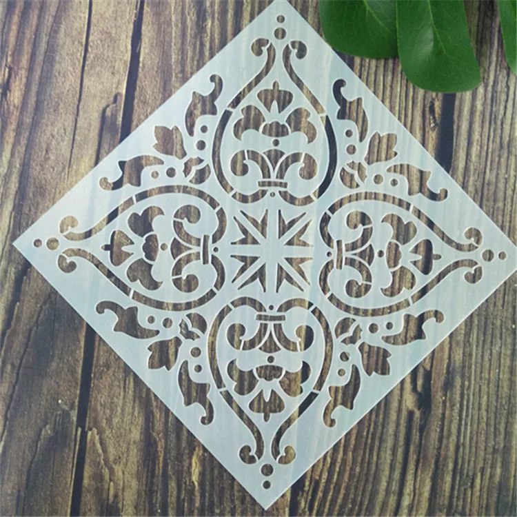Reusable Stencil Laser Cut Painting Template Floor Wall Tile Fabric Furniture Flower Drawing Stencils Tile Painting Stencils