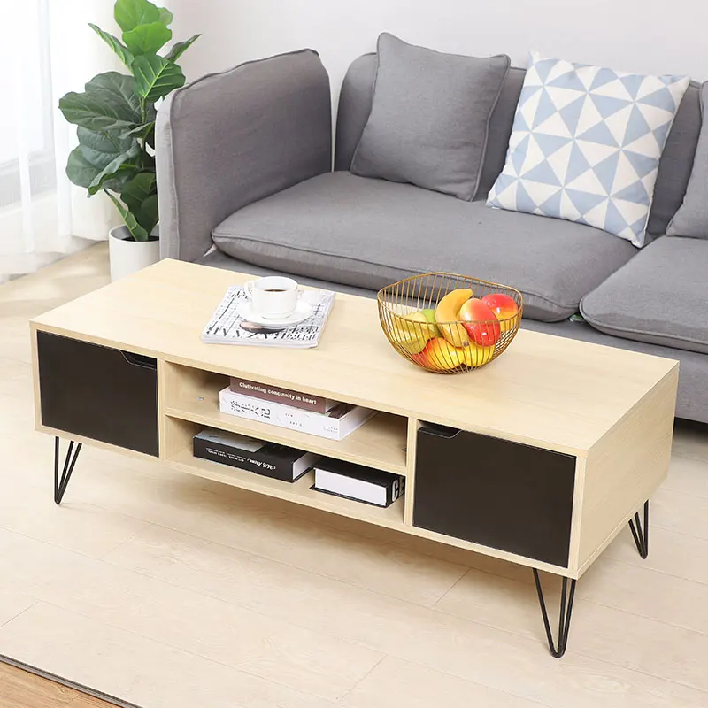 New Design Wooden Tea Table With Drawer Europe Simple Modern Coffee Table For Living Room Furniture