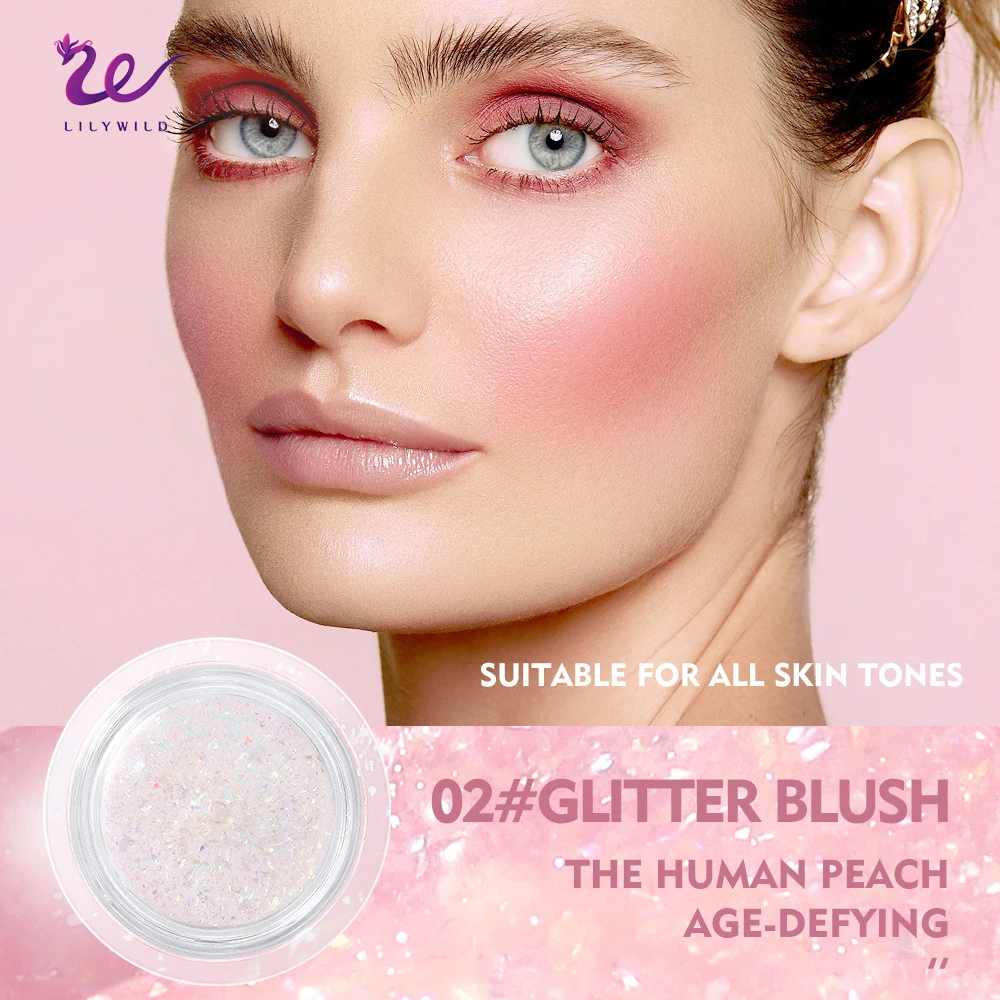 Lilywild Private Label Face Magic Pink Custom Cheek Color Changing Vegan Blush on Make up Palette Blusher Blush