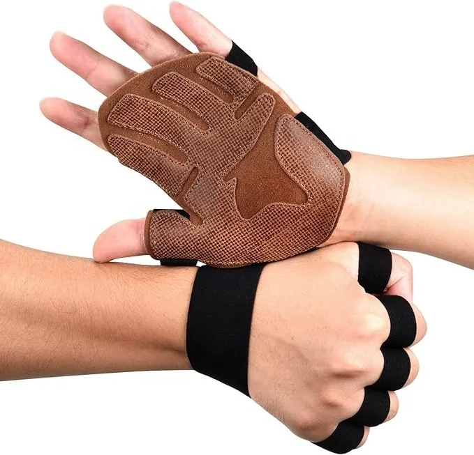 DIBEAR OEM Workout Gloves for Men Women,Gym Durable Exercise Pull-Ups Row Cross Training Weight Lifting Padded Leather Palm Grip