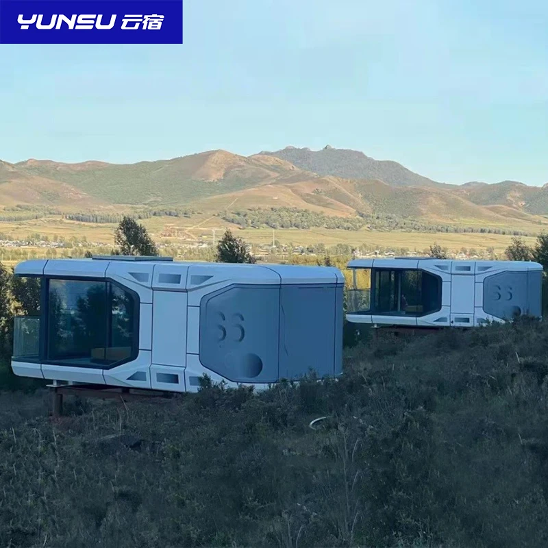 Prefab House Modern Capsule Cabin Hotel Container Home Sleep Pod Outdoor Mobile Tiny House Luxury Capsule House