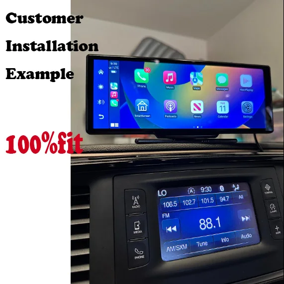 Universal Portable 10.26 Inch Car Stereo Carplay Android Auto Car Stereo DVD Degree Rotation Player Car Radio