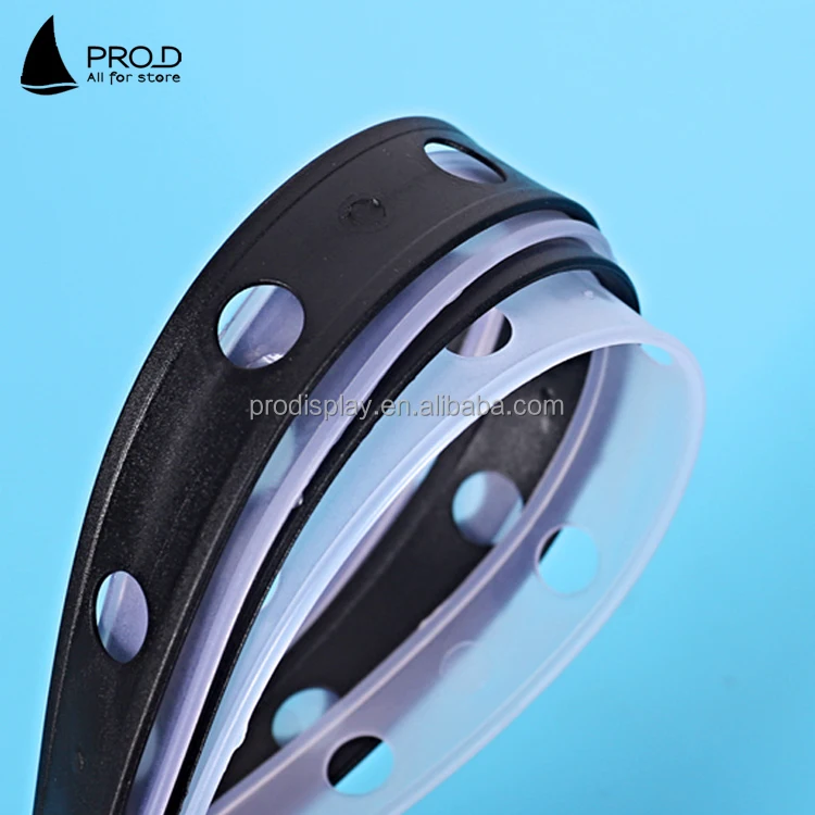 Shopping mall 14 hole long white plastic clothes hanger connect strip