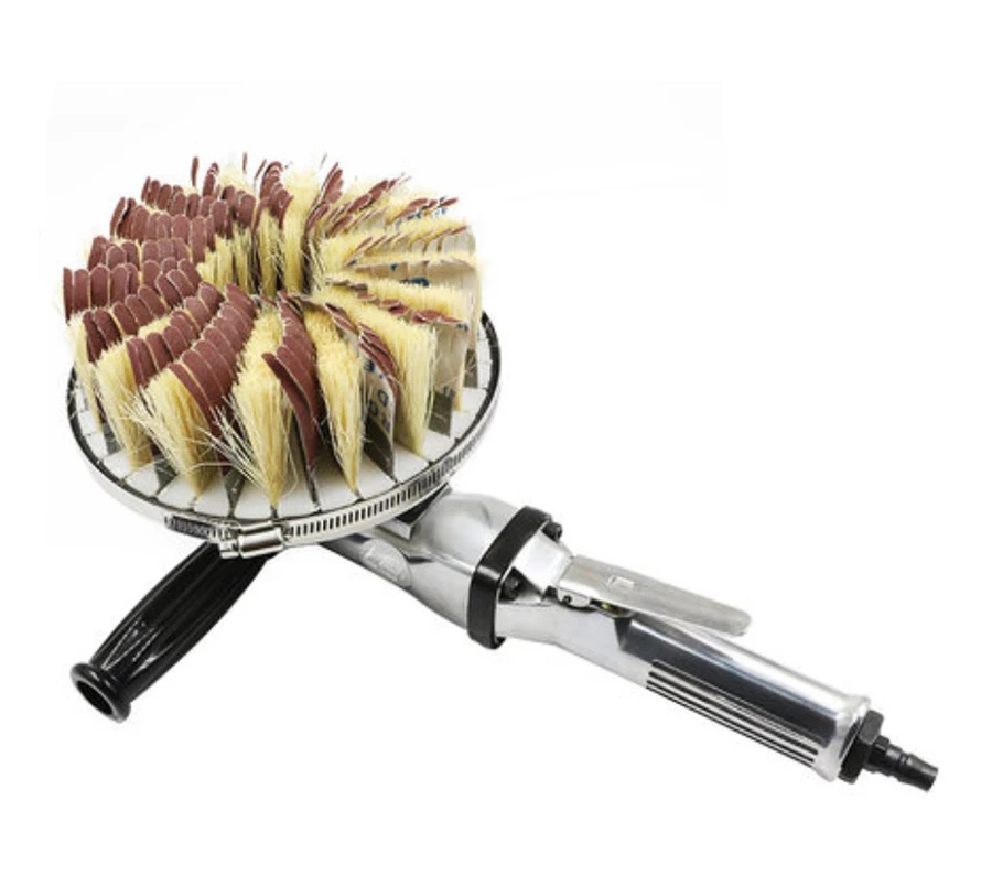 7 inch 180mm Pneumatic shaped vertical plywood sanding brush polishing machine