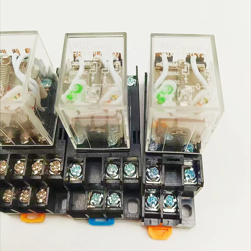 Intermediate Relay MY2N Plug-In Relay DC AC12v 24v AC110v 220v 380V 5a Silver Contact HH52P electromagnetic relay