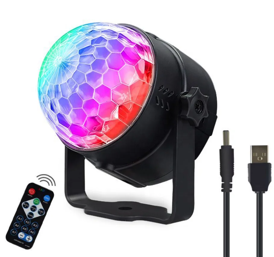  Лидер продаж светодиодная Сфера волшебный шар освещение мини RGB звуковая активация диско-клуб DJ Хрустальный Волшебный сценическое с дистанционным