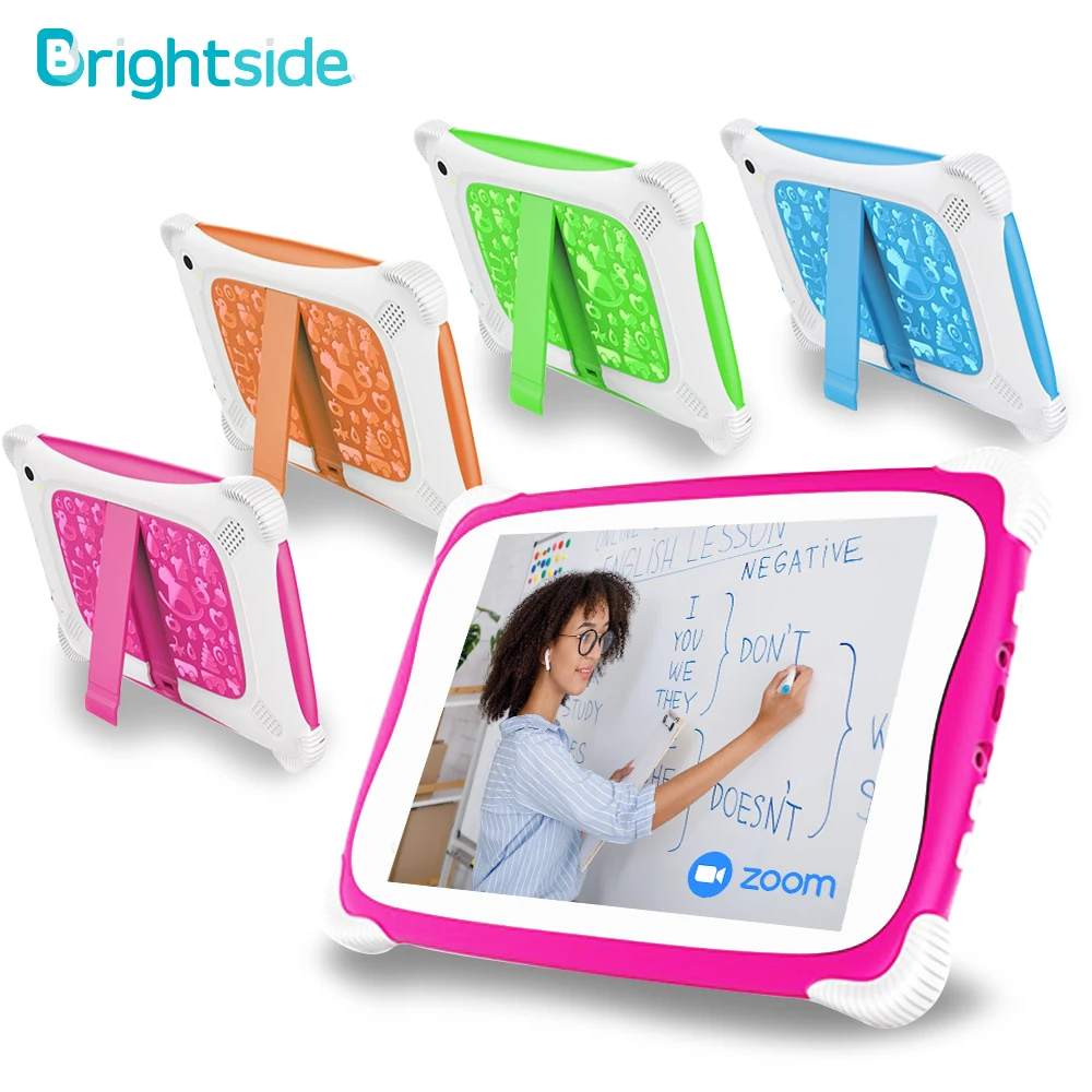 Brightside Android 10 Allwinner A50 Quad Core 7 inch kids tablet with case for education