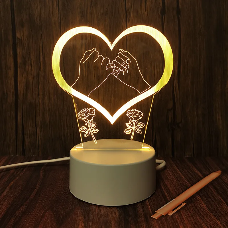 Strange New Led Creative Gift Table Lamp Electronic Products 3d Night Light Acrylic Usb Night Light