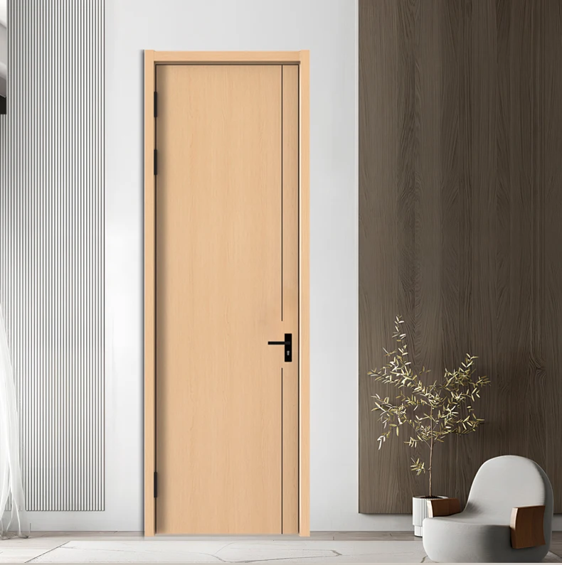 Modern Design Interior Slab Doors SPAN Waterproof Decorative MDF Soundproof Melamine Solid Wood Steel Bedroom Wholesale