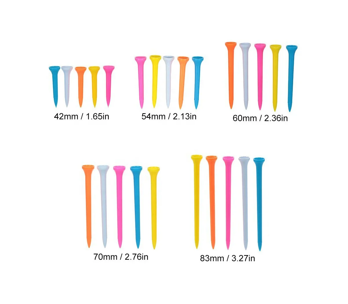 Wholesale Funny Golf Plastic Unique Special Custom Logo Durable Golf Tees