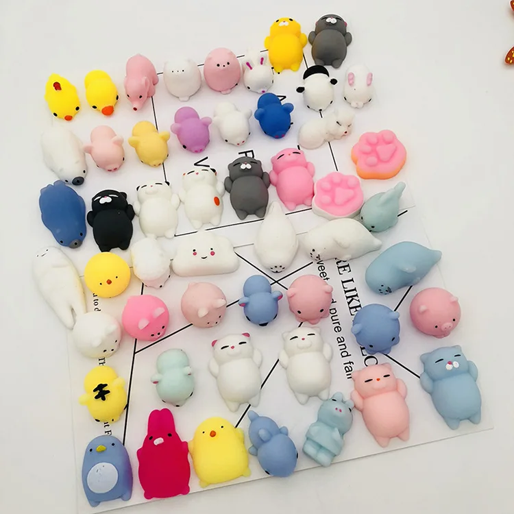 
2021 Hot Sell Great Gift Mini Squishy Party Favors Mochi Squishy Animal Fidget Toys for kids 