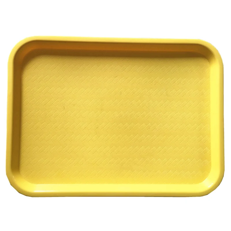Custom design rectangle melamine daily serving tray with handles
