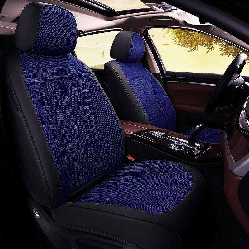 Hand made hot sale flax universal full set leather sedan car seat covers subaru forester 2019 gmc acadia elantra 2018 clio 4