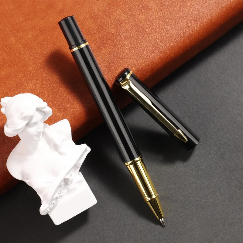 X1030-1 Customized Promotional Branded Luxury Business heavy weight Metal Roller Ball Point Pen with Custom Logo gel ink