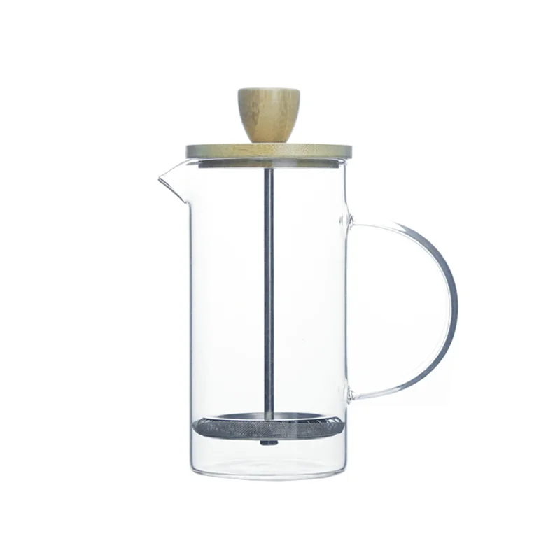 Best selling new products in 2023 french press french press coffee maker Bamboo and wood covered 600ml french press for kitchen