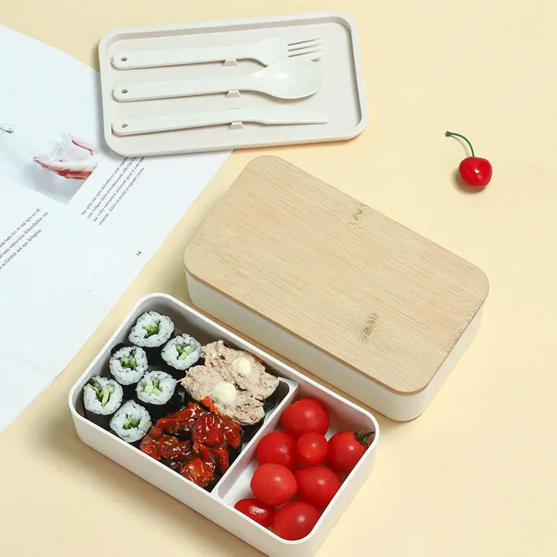 Wholesale Hot Sale Lunch Bento Box High Quality Bamboo Lid Microwave safe Lunch Bento Box
