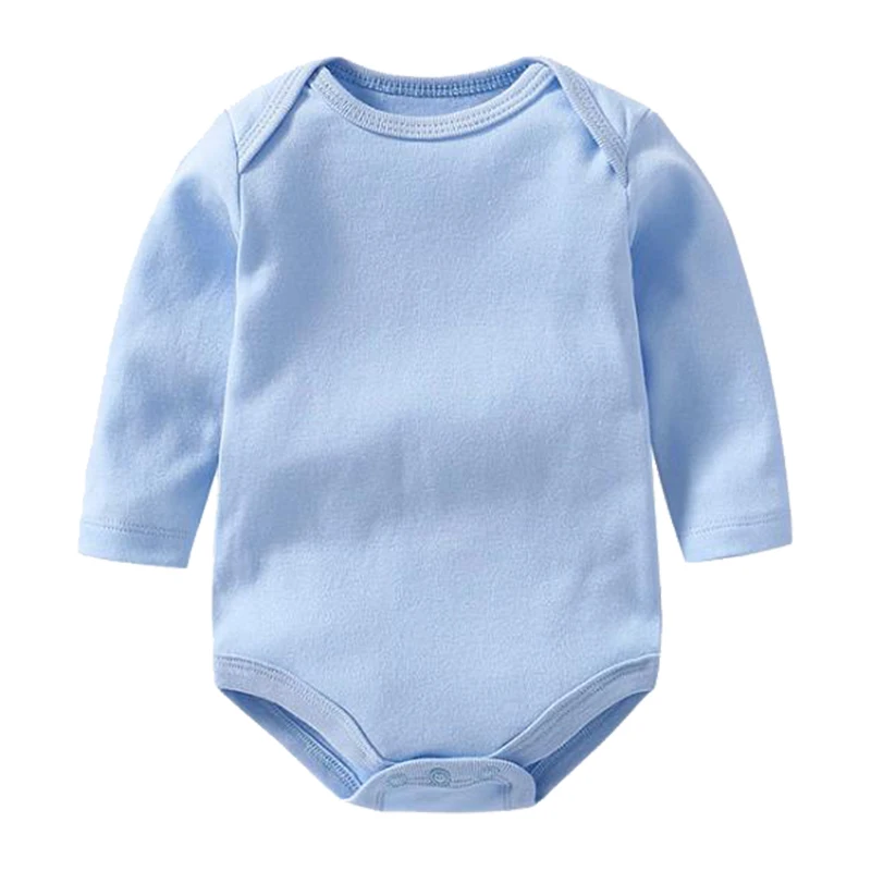 
Baby long sleeve envelope neck romper fall winter baby knitted cotton bodysuit 