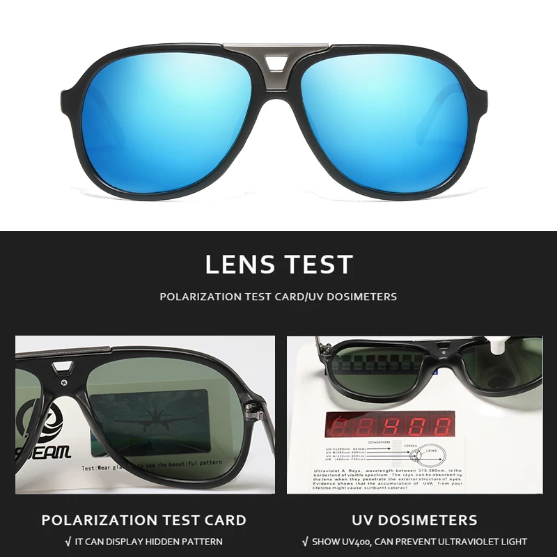 KDEAM Custom Private Label Retro Classic Mens Pilot Sunglasses Polarized Metal Eyeglasses 2019