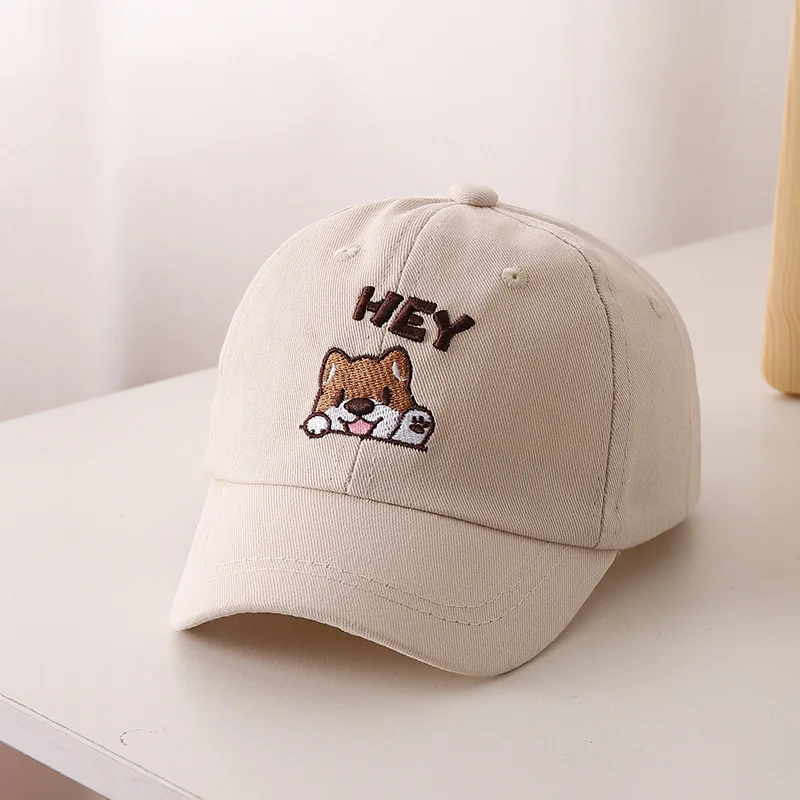 Kids 50CM 1-5 year old Size wholesale fashion animal embroidery baby baseball cap custom