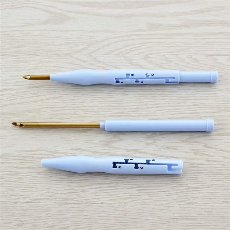 4 Shift Adjustable Embroidery Punch Needle Pen Tool for Stitching Applique Embellishment