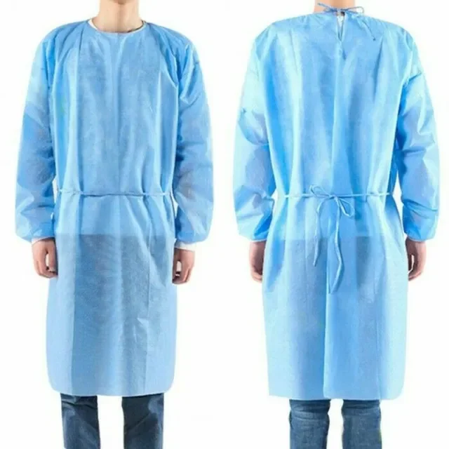 Disposable isolation gown non woven PP lightweight visitor gown doctor nurse surgery protecting isolation grown