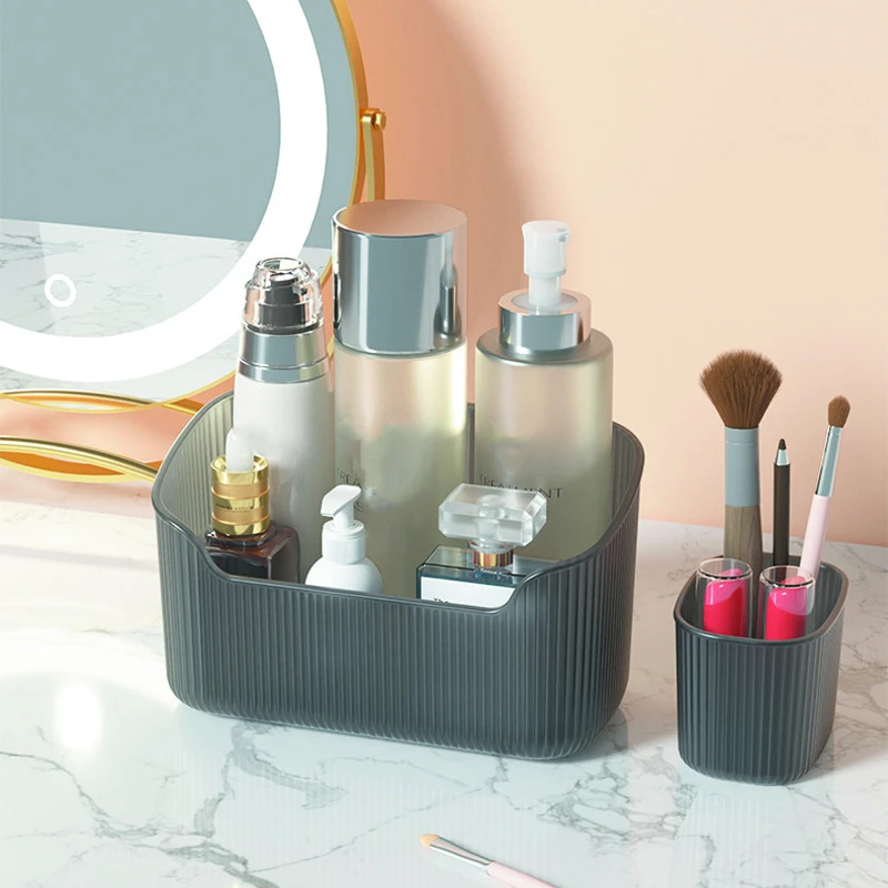 PP Skincare Lipstick Makeup Storage Container Box Desktop Plastic Cosmetic Storage Organizer