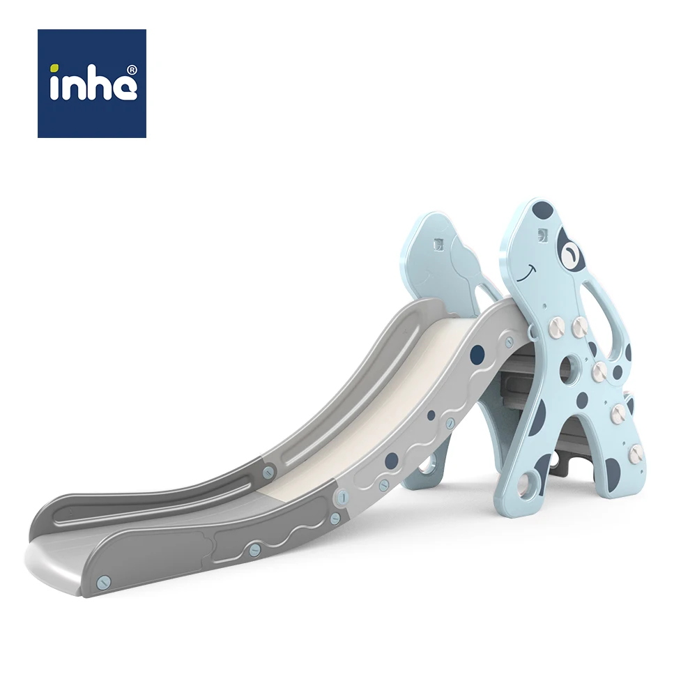 Non-toxic indoor cute animal plastic kids slide toys for home kindergarten baby use slide