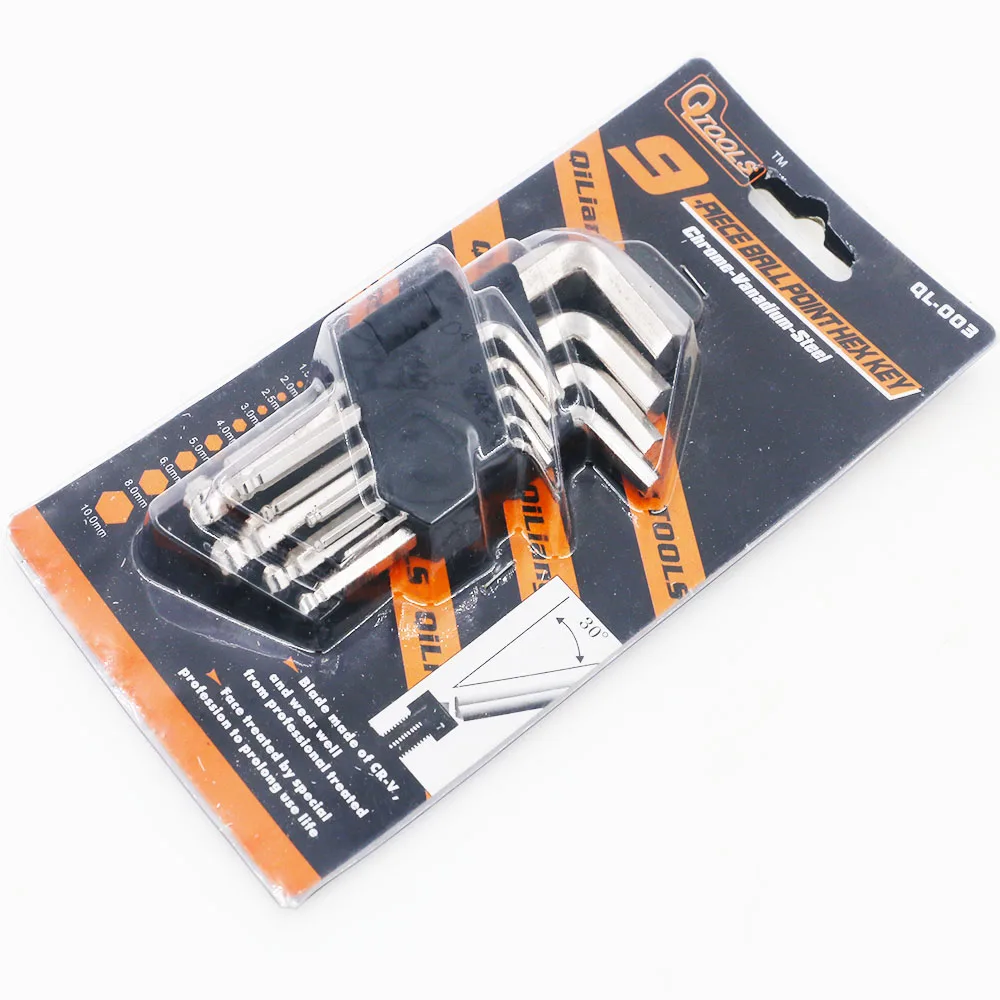 Classic allen key wrench set nickel plating allen key