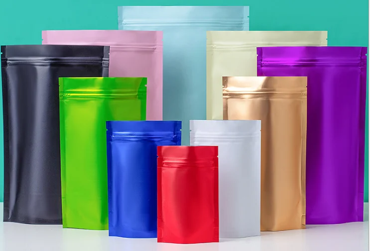 Food Grade Reusable Aluminum Foil Cooking Bags Printing Aluminium Sachet With Tear Notch