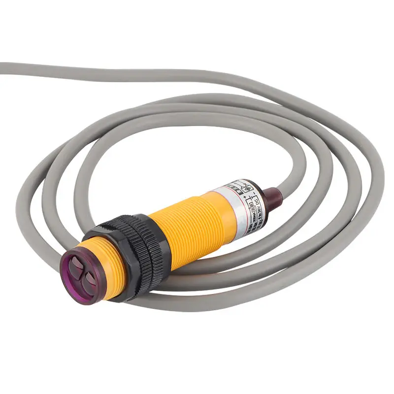 Photoelectric Sensor Diffuse Reflection E3F-DS30C4 Series 30cm Sensing Distance 30vdc Metal Housing With 1.2m Pvc Cable